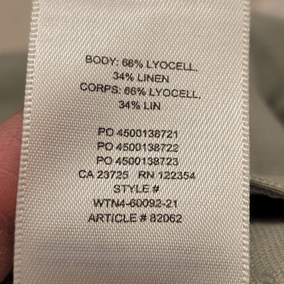 ❤ 3 For $35 Aritzia wilfred waist tie front high waist linen shorts loose fit 6 - Picture 4 of 5